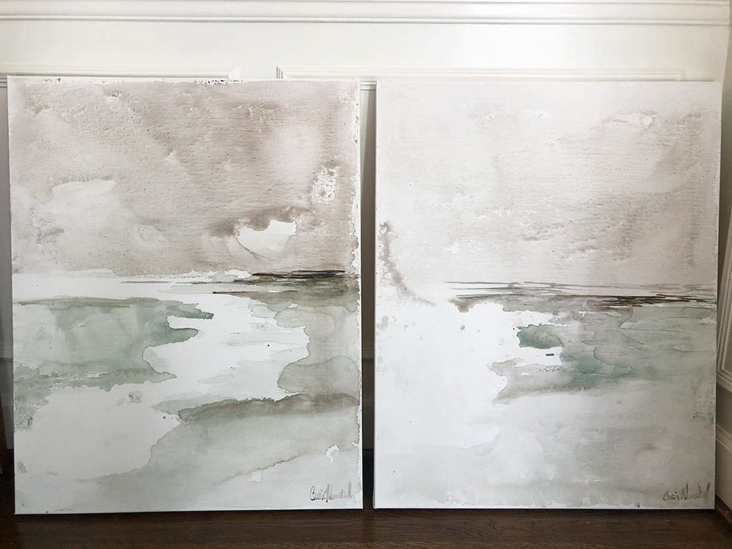 Watercolor Canvas Pair
