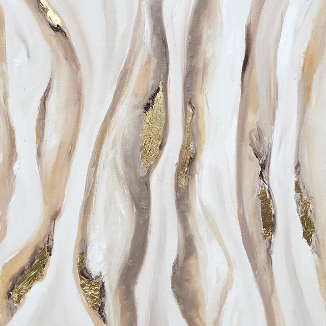 White and Tan Abstract