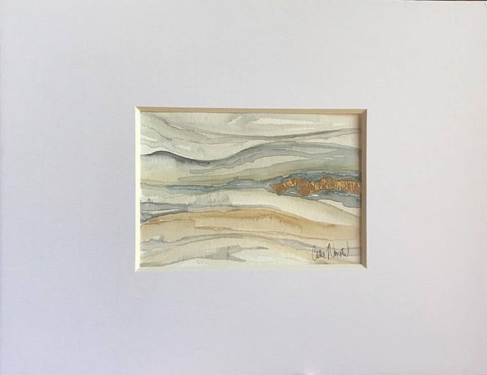 Blue Gray Tan - with wide white mat