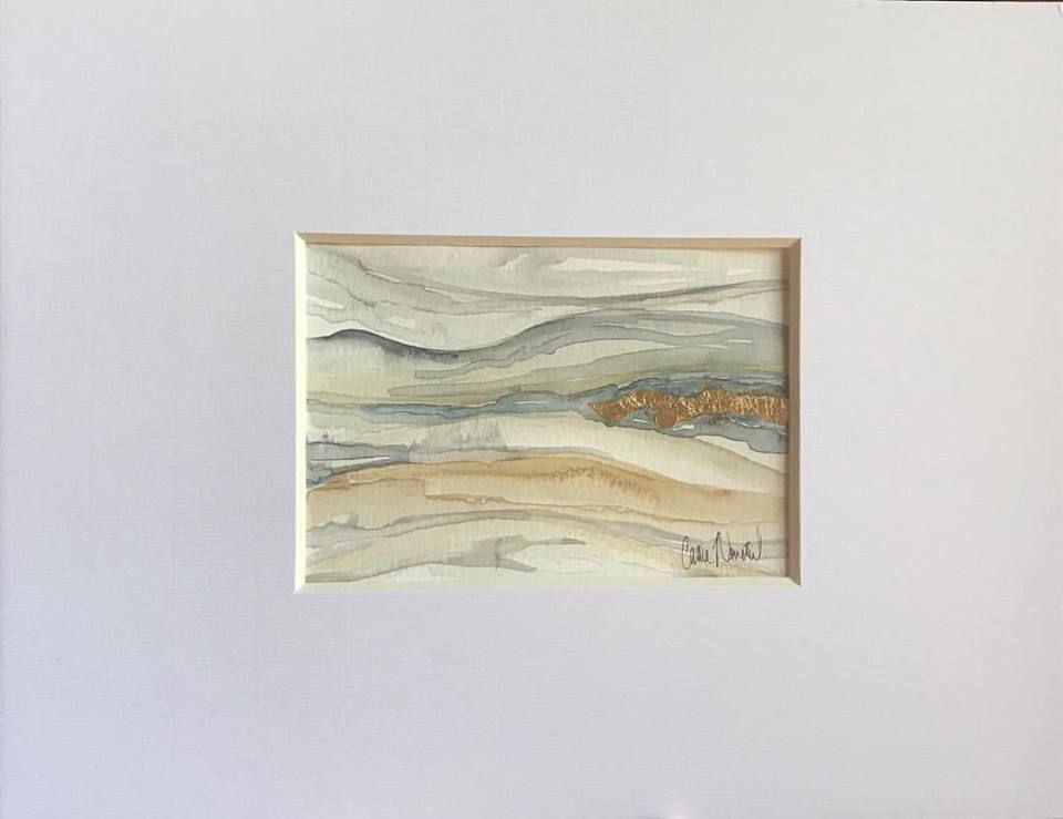 Blue Gray Tan - with wide white mat
