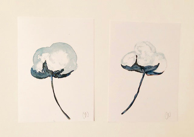 Cotton pair - blue tint - PRINTS