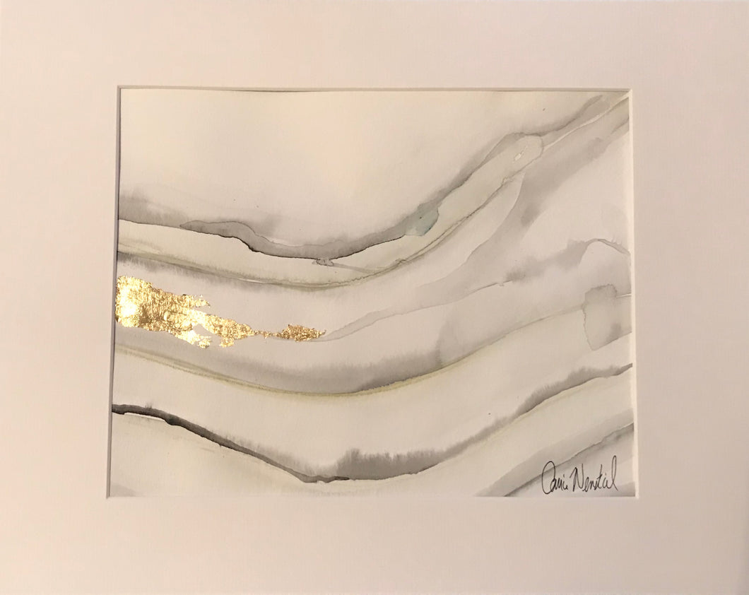 Abstract Gray I - with white mat
